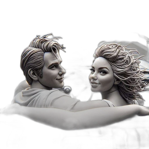 photorealistic, 3d render, concept art, pencil sketch transparent PNG cut-out