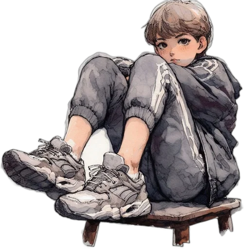 shoes, creature, weapon, jacket transparent PNG cut-out