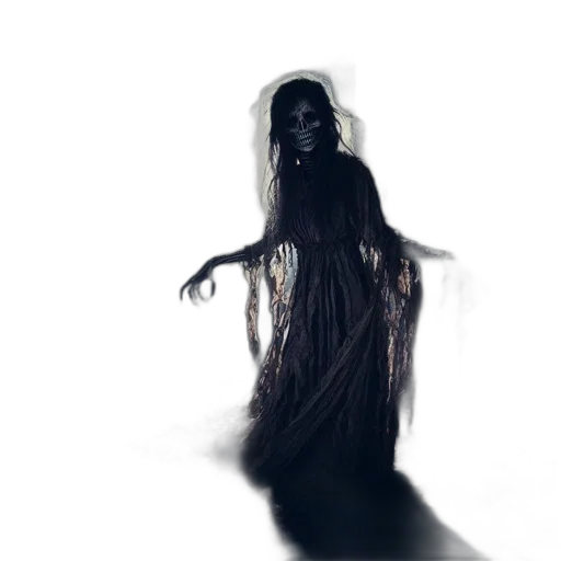creature, dress, hair, mask transparent PNG cut-out