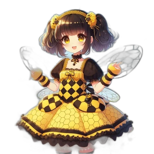 dress, staff, flower, robot transparent PNG cut-out