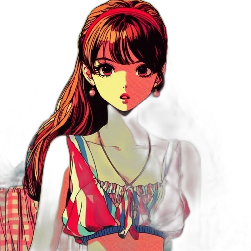 dress, face, anime, concept art transparent PNG cut-out