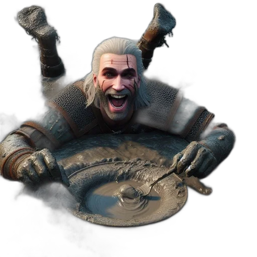 weapon, sword, face, creature transparent PNG cut-out