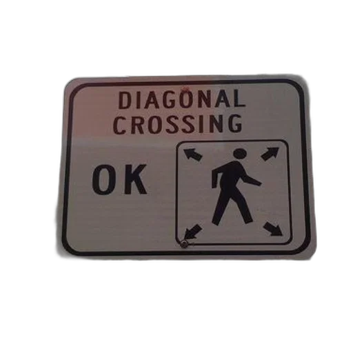 sign, indicating, diagonal, crossing transparent PNG cut-out