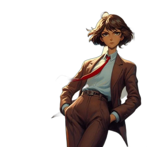 jacket, staff, dress, concept art transparent PNG cut-out