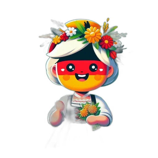 mask, robot, staff, flower transparent PNG cut-out