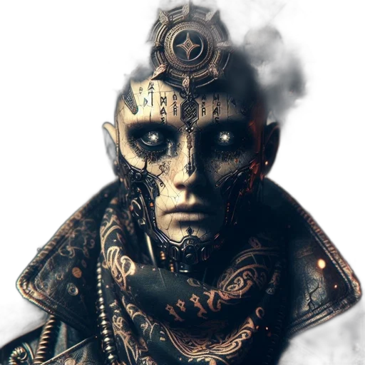 mask, face, staff, robot transparent PNG cut-out