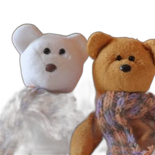 3d render, snow, two, teddy transparent PNG cut-out