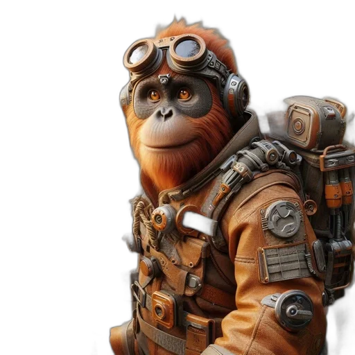 animal, creature, concept art, 3d render transparent PNG cut-out