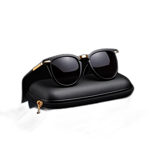 3d render, pair, sunglasses, black transparent PNG cut-out
