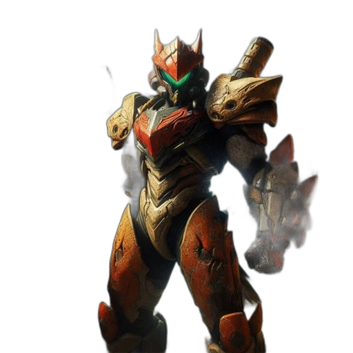 robot, weapon, concept art, 3d render transparent PNG cut-out