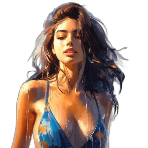 dress, oil painting, photorealistic, watercolor transparent PNG cut-out
