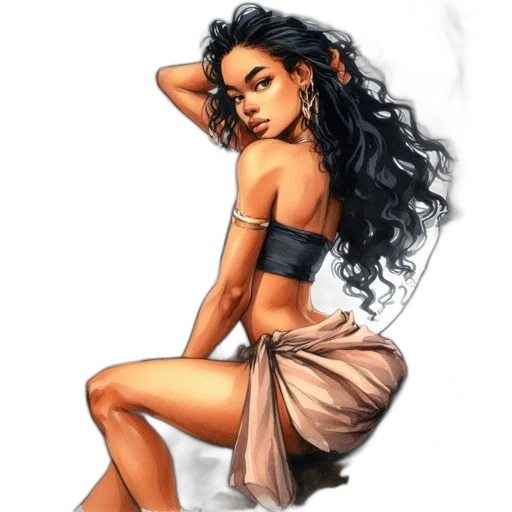 dress, jewelry, fantasy art, concept art transparent PNG cut-out