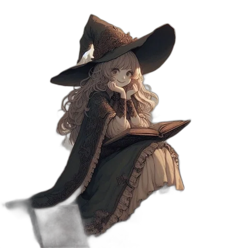 hat, staff, dress, weapon transparent PNG cut-out