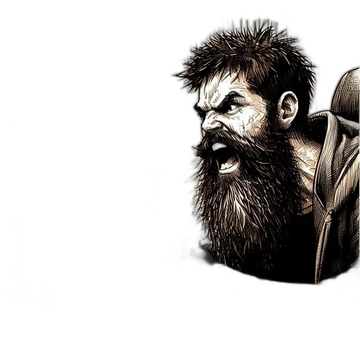 hair, creature, comic book art, concept art transparent PNG cut-out