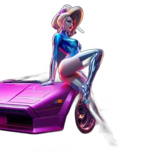 car, robot, hair, dress transparent PNG cut-out