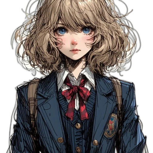 hair, jacket, face, dress transparent PNG cut-out