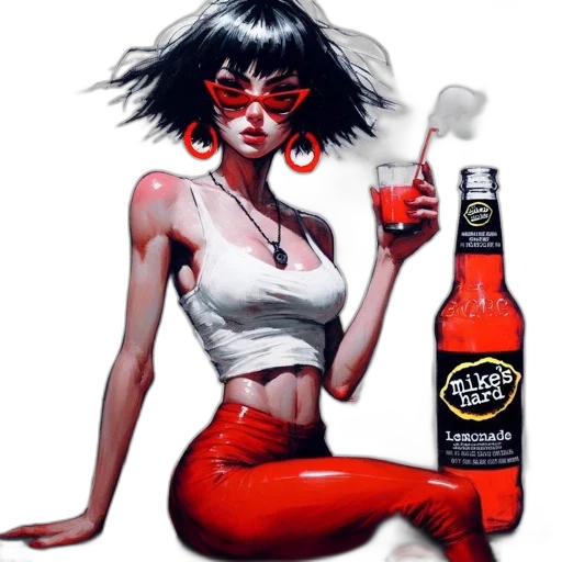 bottle, comic book art, concept art, photorealistic transparent PNG cut-out