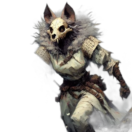 mask, creature, staff, face transparent PNG cut-out
