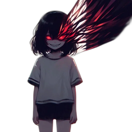 hair, creature, mask, weapon transparent PNG cut-out