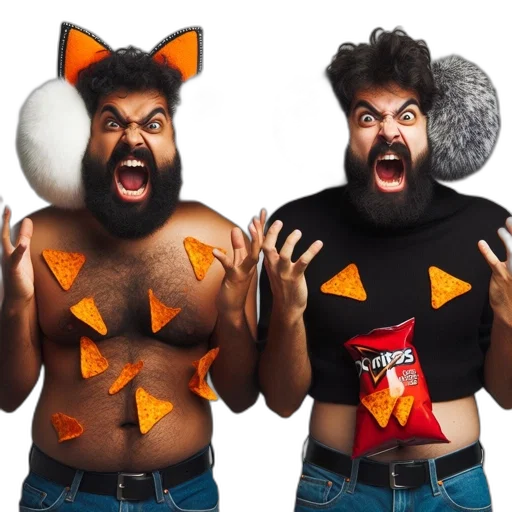mask, food, concept art, two transparent PNG cut-out