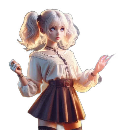 staff, dress, hair, jacket transparent PNG cut-out