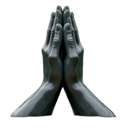 weapon, 3d render, praying, hands transparent PNG cut-out