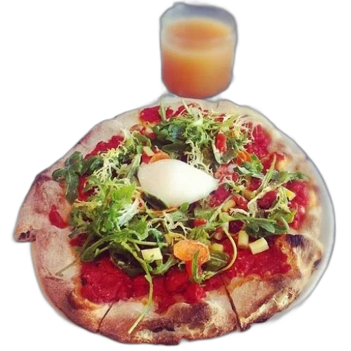 food, pizza, greens, cheese transparent PNG cut-out