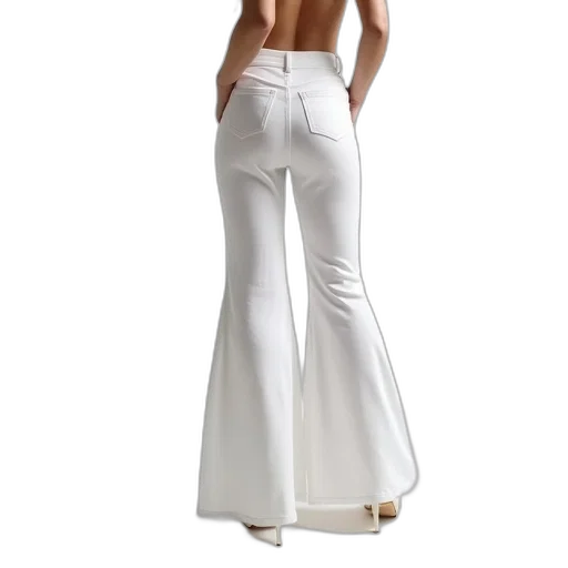 bootcut, crop, cloud, white transparent PNG cut-out