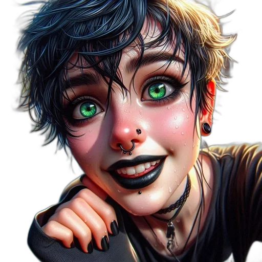 face, cartoon, photorealistic, fantasy art transparent PNG cut-out
