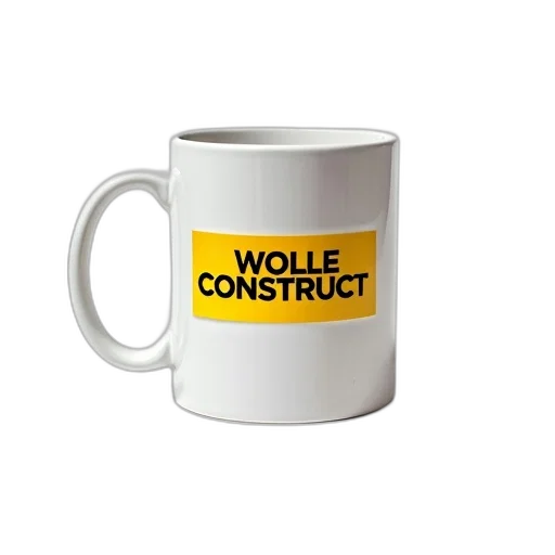 white, ceramic, mug, yellow transparent PNG cut-out