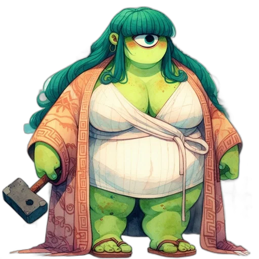 dress, staff, creature, dragon transparent PNG cut-out
