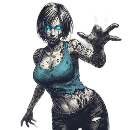 concept art, comic book art, fantasy art, cyberpunk transparent PNG cut-out