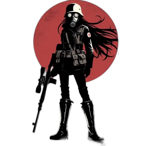 weapon, comic book art, concept art, cyberpunk transparent PNG cut-out