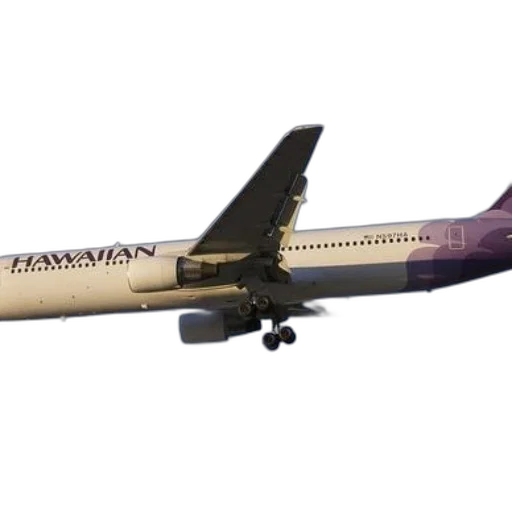 3d render, hawaiian, airlines, airplane transparent PNG cut-out