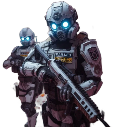 robot, weapon, concept art, cyberpunk transparent PNG cut-out