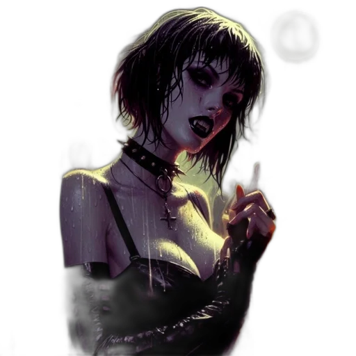 staff, face, comic book art, cyberpunk transparent PNG cut-out