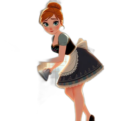 dress, staff, shoes, jewelry transparent PNG cut-out