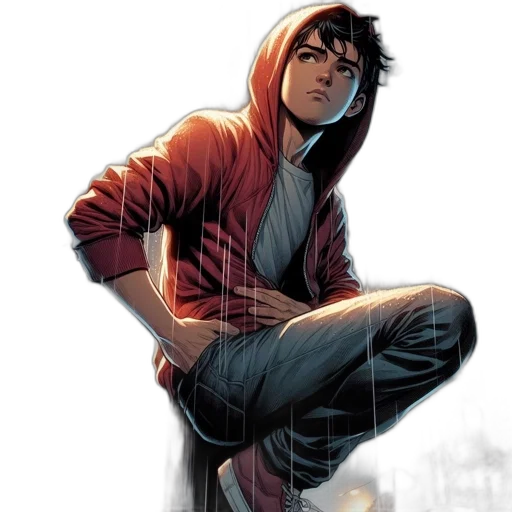 jacket, comic book art, concept art, cartoon transparent PNG cut-out