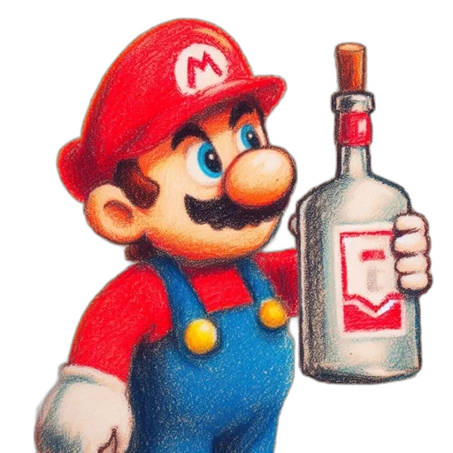 bottle, robot, weapon, hat transparent PNG cut-out