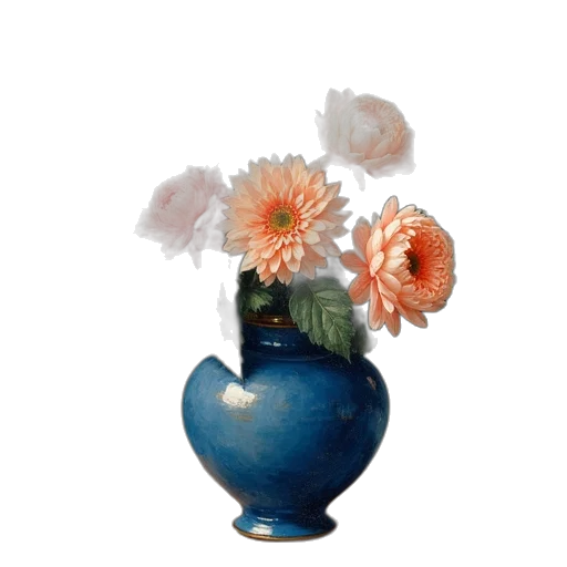 flower, crown, bottle, photorealistic transparent PNG cut-out