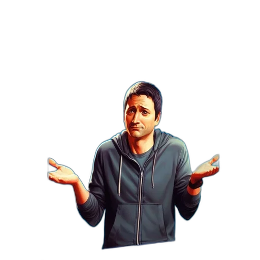 jacket, face, staff, pixel art transparent PNG cut-out