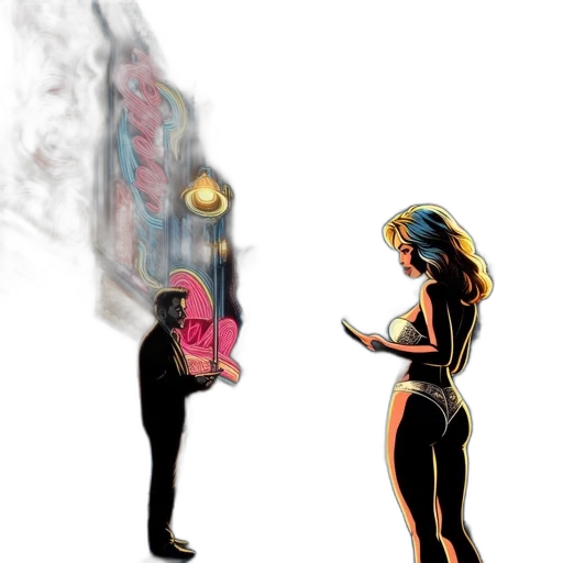 mask, dress, comic book art, concept art transparent PNG cut-out