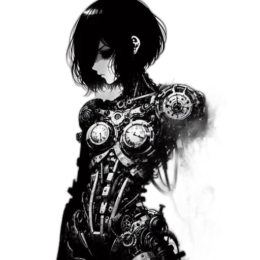 robot, dress, weapon, jacket transparent PNG cut-out