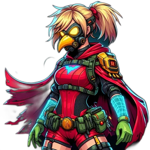 mask, weapon, robot, jacket transparent PNG cut-out