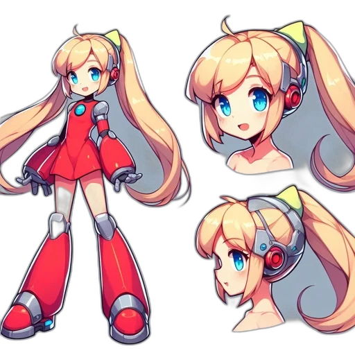 concept art, anime, pixel art, 3d render transparent PNG cut-out