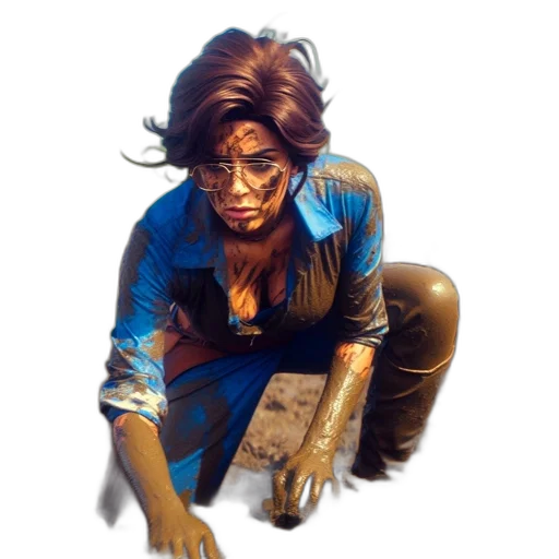 face, jacket, staff, concept art transparent PNG cut-out