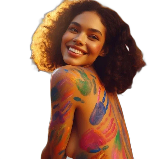 dress, face, jewelry, watercolor transparent PNG cut-out