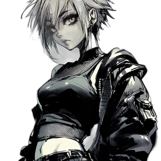 jacket, weapon, staff, robot transparent PNG cut-out