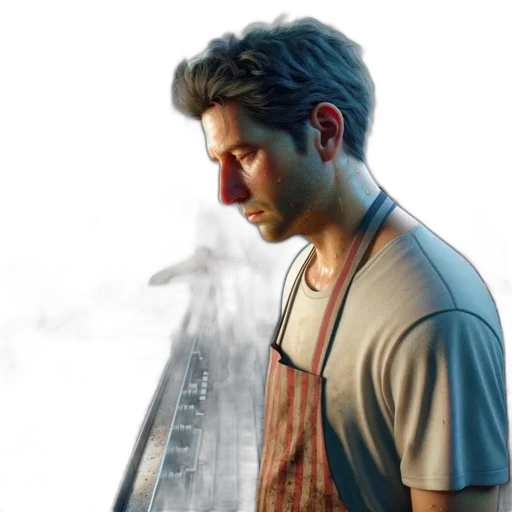 jacket, staff, face, food transparent PNG cut-out
