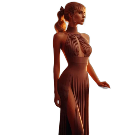 dress, concept art, 3d render, fantasy art transparent PNG cut-out